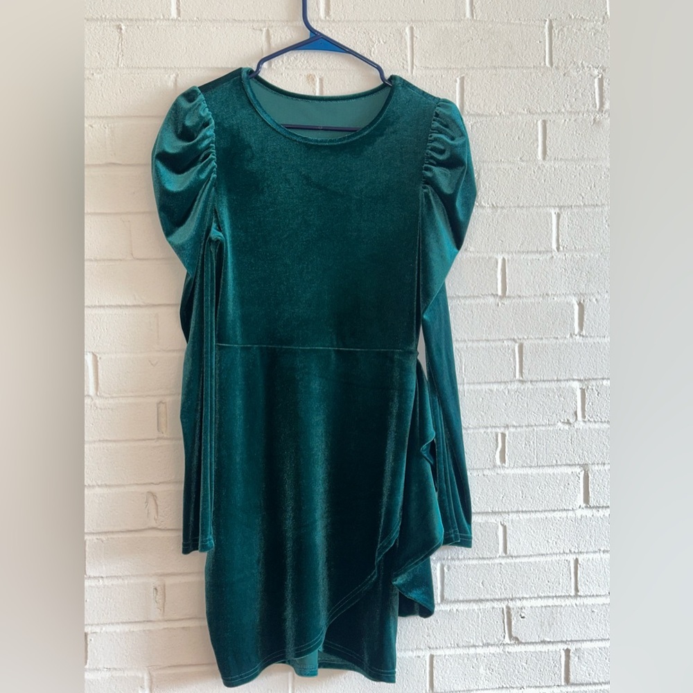Emerald Green Velvet Dress